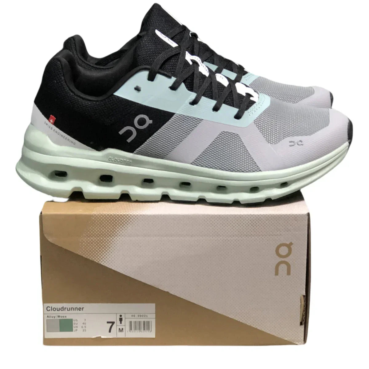 On Cloudrunner Damen Grau/Grün