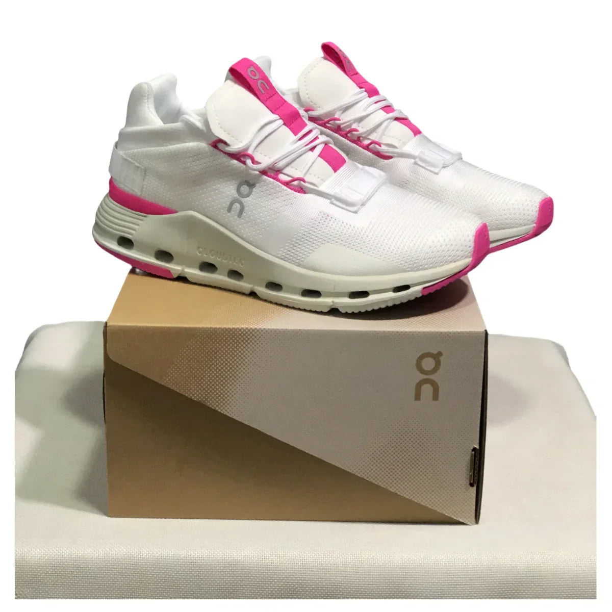 On Cloudnova Women's White/Pink