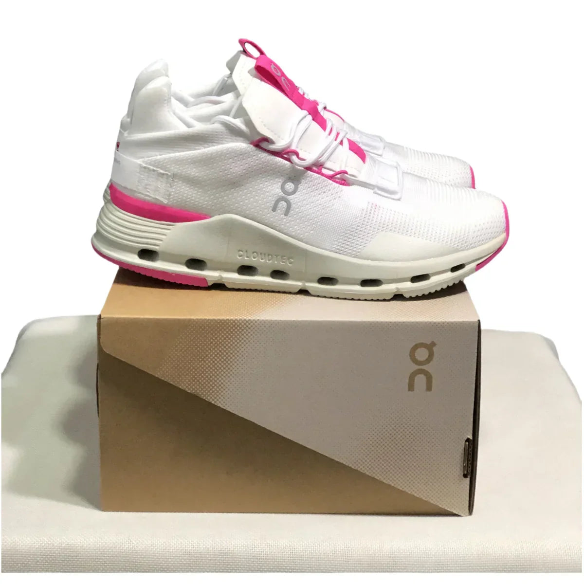 On Cloudnova Women's White/Pink
