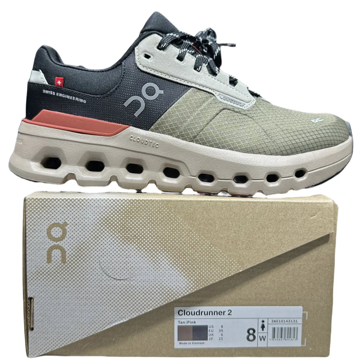 On Cloudrunner 2 Waterproof Herren Braun/Grün