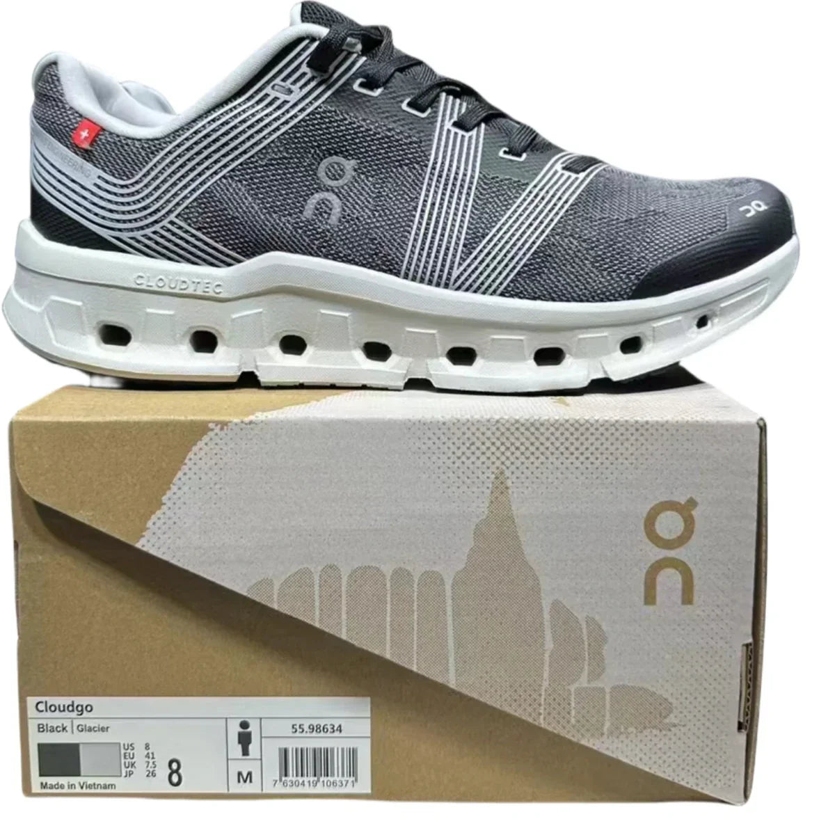 On Cloudgo Women's Black glacier ash